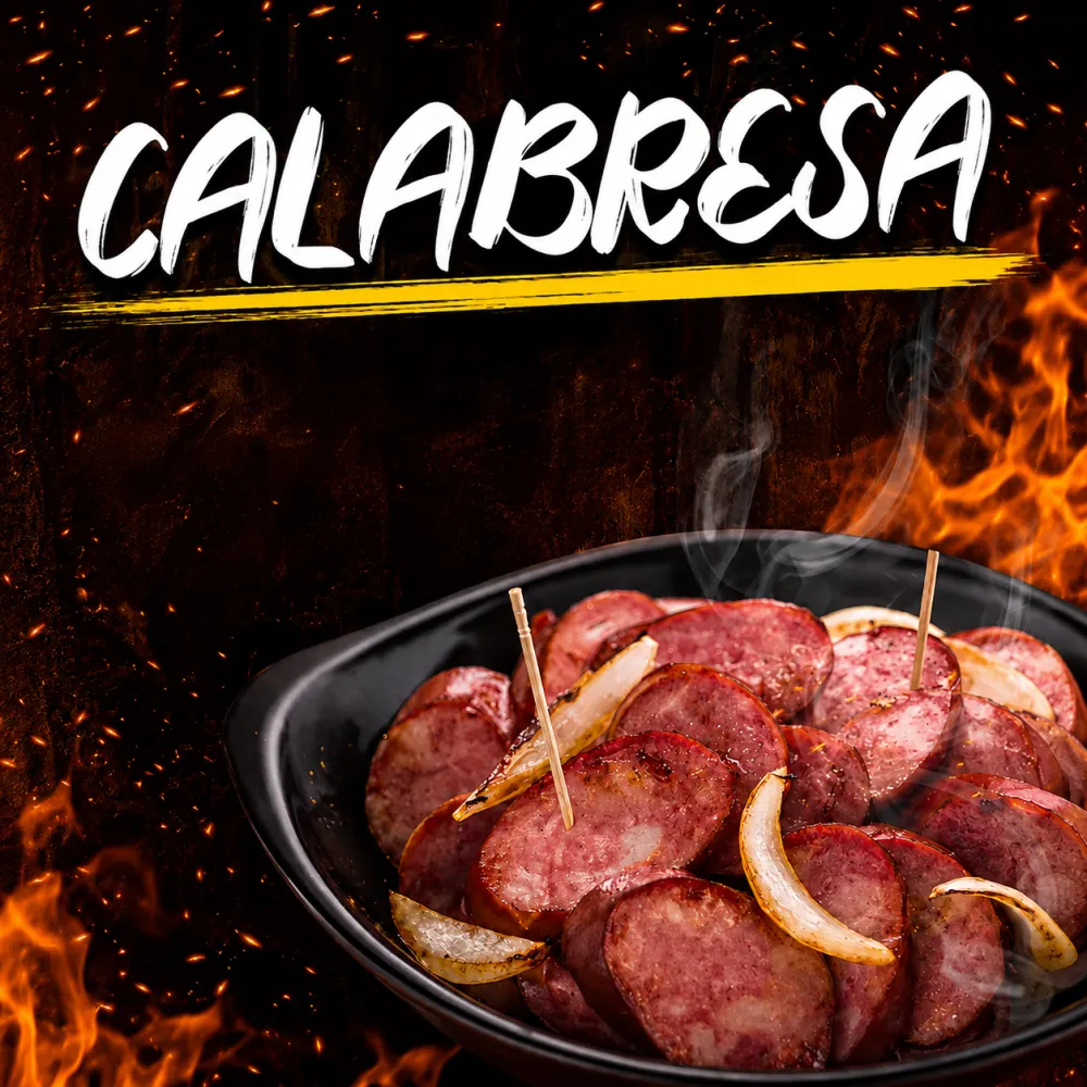 Calabresa preparada na churrascaria