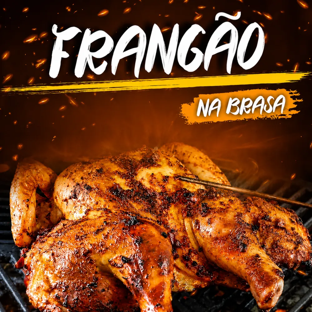 Frango preparado na brasa