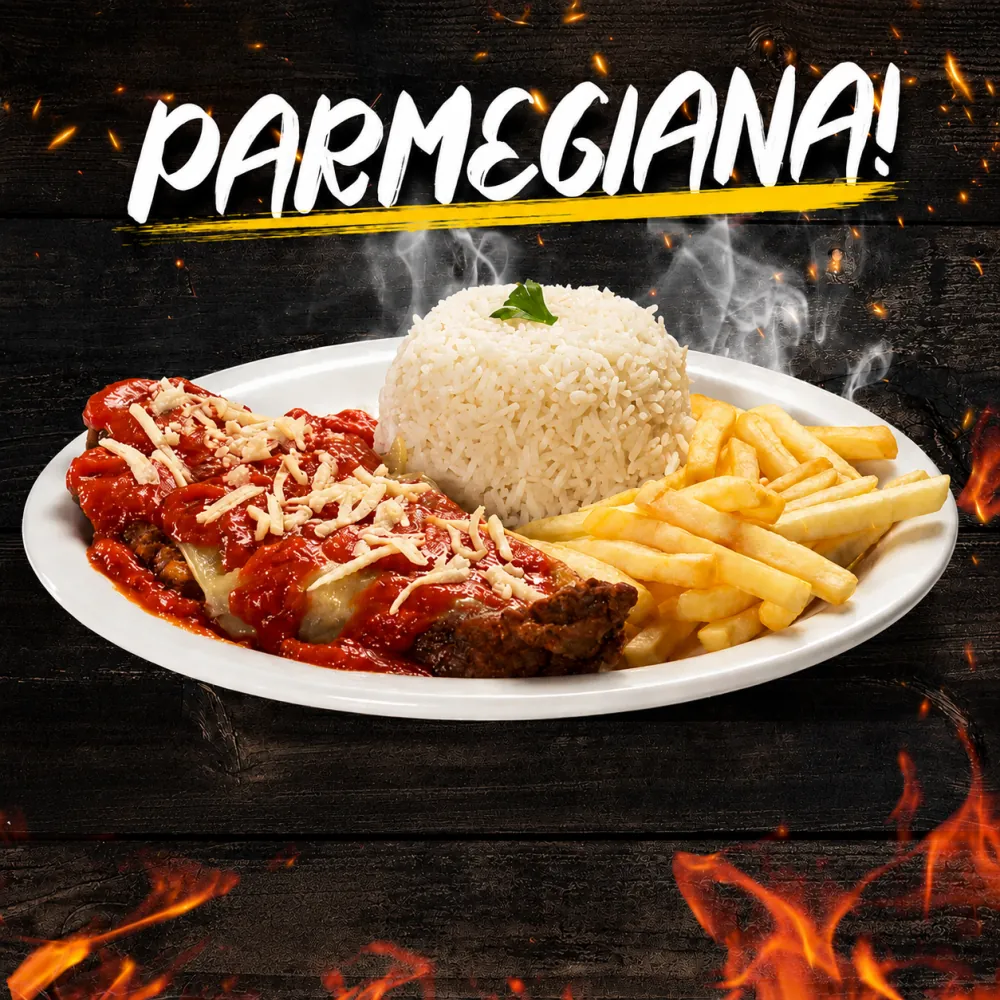 Parmegiana preparada na churrascaria